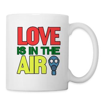 Retro Vintage Love Is In The Air Cool Valentine - Mug - white - Right
