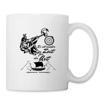 Wikinger-Es ist wieder Zeit für die Axt - Tasse - Weiß - Rechts