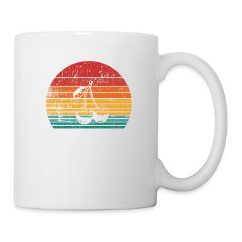 Idée de cadeau sain rétro pour les amoureux des fruits de cerise - Mug blanc - blanc - Droite