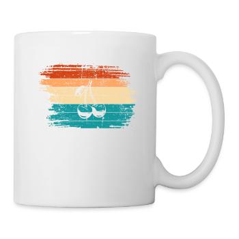 Cherry Fruit Lover Retro Healthy Gift idea - Mug - white - Right