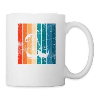Cherry Fruit Lover Retro Healthy Gift idea - Mug - white - Right