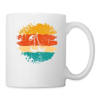 Cherry Fruit Lover Retro Healthy Gift idea - Mug - white - Right