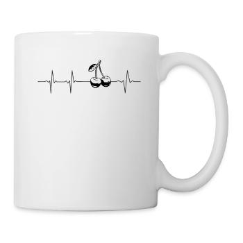 Idée de cadeau sain rétro pour les amoureux des fruits de cerise - Mug blanc - blanc - Droite