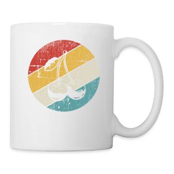 Idée de cadeau sain rétro pour les amoureux des fruits de cerise - Mug blanc - blanc - Droite