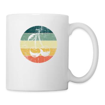 Cherry Fruit Lover Retro Healthy Gift idea - Mug - white - Right