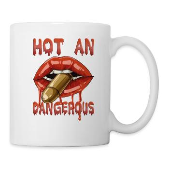Hot and Dangerous für einen Frauen und Männer - Tasse - Weiß - Rechts