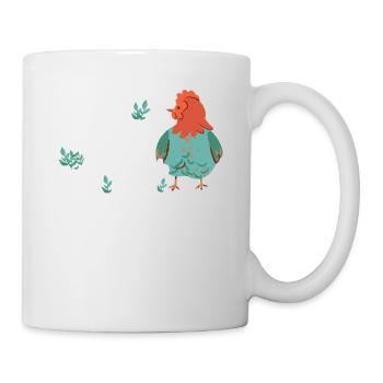 Poulet Coq Poulet Agriculteur Poule Volaille Coq - Mug blanc - blanc - Droite