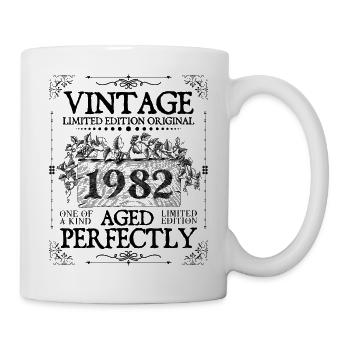 1982 | Vintage Aged Perfectly since 1982 birthday - Mug - white - Right