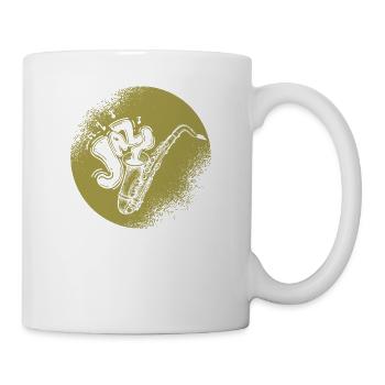 Music Retro Blues Play Saxophone-jazz - Mug - white - Right
