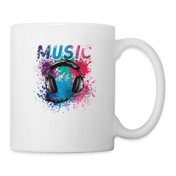 Musican Lover Headphones Just Music - Mug - white - Right