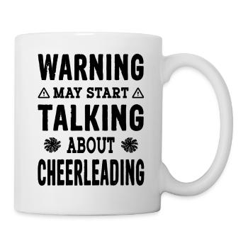 Avertissement peut commencer à parler de Cheerleading - Mug blanc - blanc - Droite