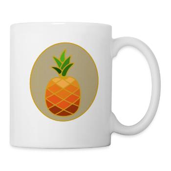Ananas Logo - Tasse - Weiß - Rechts
