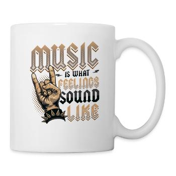 Musik Ist, Was Gefühle Wie Rock And Roll Klingen - Tasse - Weiß - Rechts
