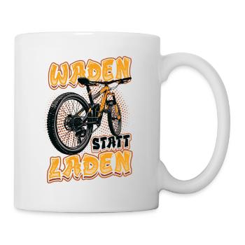 Waden Statt Laden, Mountain Bike, Mtb. - Tasse - Weiß - Rechts