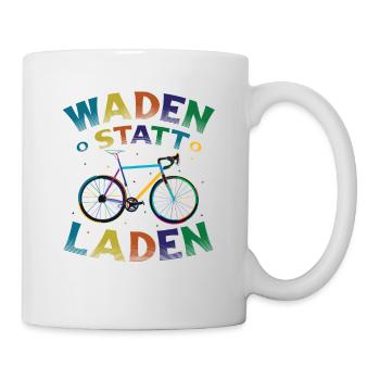 Waden Statt Laden, Mountain Bike, MTB. - Tasse - Weiß - Rechts