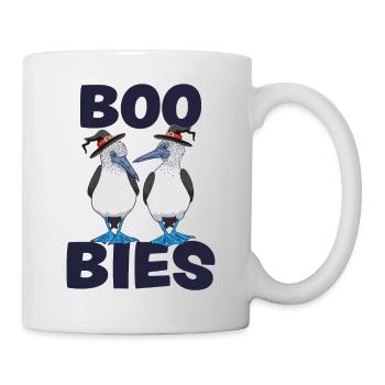 BOO BIES Lustiger Tölpel Vogel Halloween Kostüm - Tasse - Weiß - Rechts