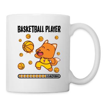 Joueur de basket-ball chargeant Basketballer Fox Playing - Mug blanc - blanc - Droite