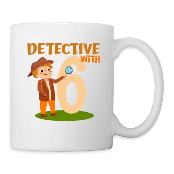 Détective Anniversaire Garçon 6 ans Im 6 ans Cadeau - Mug blanc - blanc - Droite
