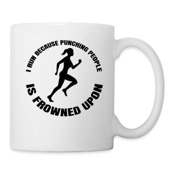 Jogger Cardio fit jogging course d’entraînement - Mug blanc - blanc - Droite