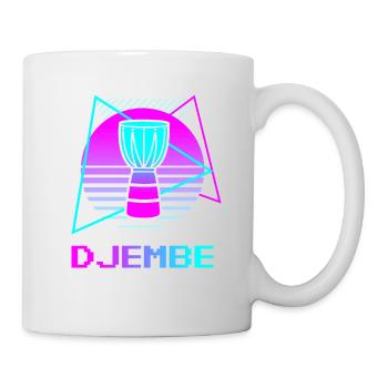 Retro Vintage Classic Djembe Player Instrument - Mug - white - Right