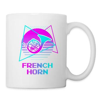 Retro Vintage Classic Français Horn Player - Mug blanc - blanc - Droite