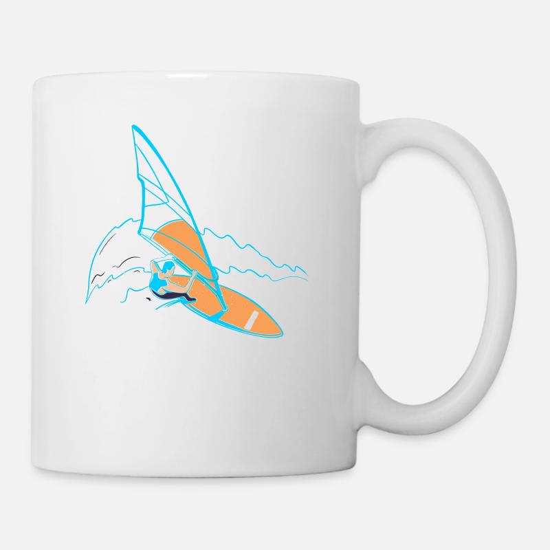 Life Begins At 25 Knots Windsurfing Windsurfer - Tasse - Weiß