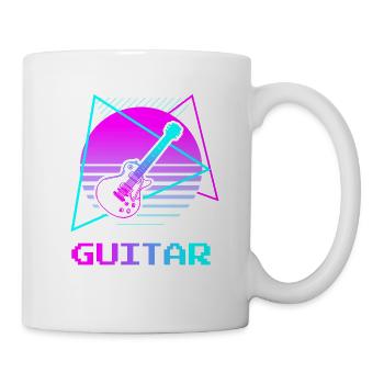 Retro Vintage Classic Guitar Instrument Guita - Mug - white - Right