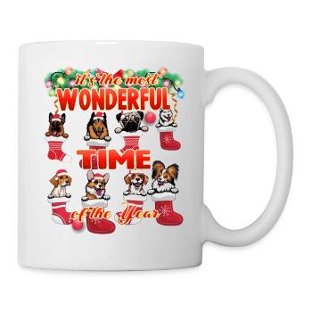 Wonderful Dogs Christmas Celebration Family - Mug - white - Right