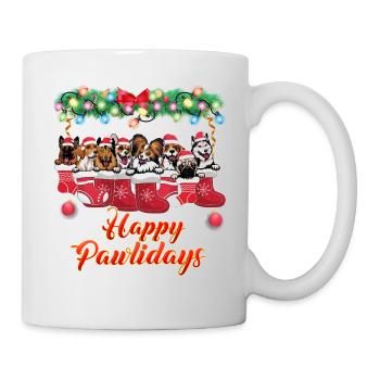 Drôles de chiens comme décor de Noël - Dog Lover - Mug blanc - blanc - Droite