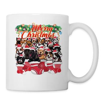 Joyeux Noël Famille Assorti Mignon Chiens Noël Noël - Mug blanc - blanc - Droite
