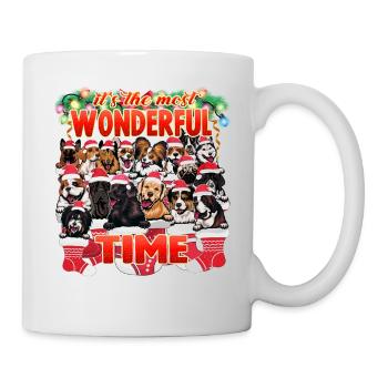 Races de chiens assorties - Chiens mignons Noël - Mug blanc - blanc - Droite