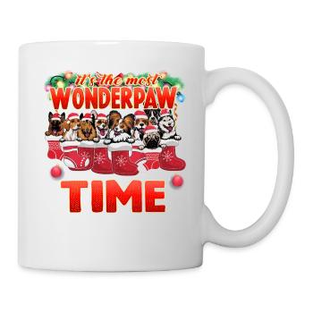Lustige Hunde als Weihnachtsdekoration - Weihnachtshund - Tasse - Weiß - Rechts