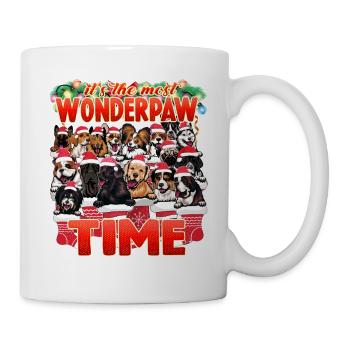Wonderpaw Time - Süße Kuschelhunde Weihnachten - Tasse - Weiß - Rechts