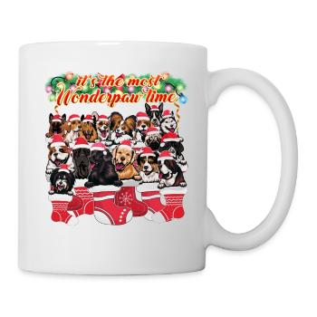 Mignon Chien Races Noël Amoureux des chiens - Mug blanc - blanc - Droite