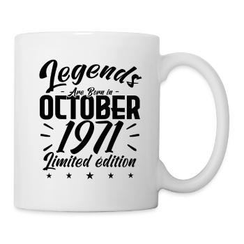 LEGENDS ARE BORN IN OCTOBER 1971 anniversary gift - Mug blanc - blanc - Droite