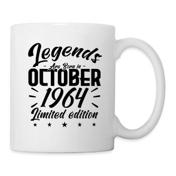 LEGENDS ARE BORN IN OCTOBER 1964 - anniversary gif - Mug - white - Right