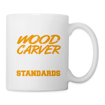 If You Date A Wood Carver Funny Retro Standards - Tasse - Weiß - Rechts
