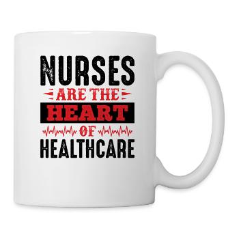 Les infirmières sont au cœur des soins de santé - Mug blanc - blanc - Droite