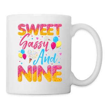 Sweet Sassy And Nine saupoudre un délicieux beignet - Mug blanc - blanc - Droite