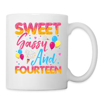 Sweet Sassy And Fourteen Sprinkles Delicious - Mug - white - Right