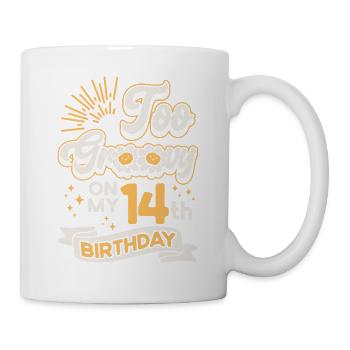 Too Groovy On My 14th Birthday Fourteen Years Old - Mug - white - Right