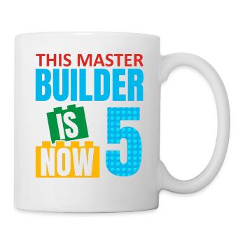 This Builder Is Now 5, Toy Blocks 5th - Mug - white - Right