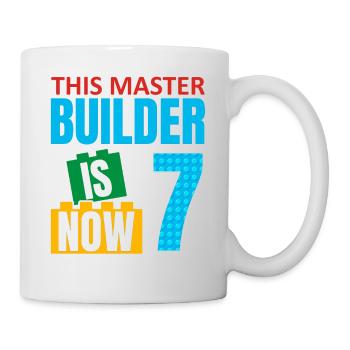 This Builder Is Now 7, Toy Blocks 7. - Mug - white - Right