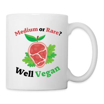 Medium or Rare? Well Vegan - Mug - white - Right
