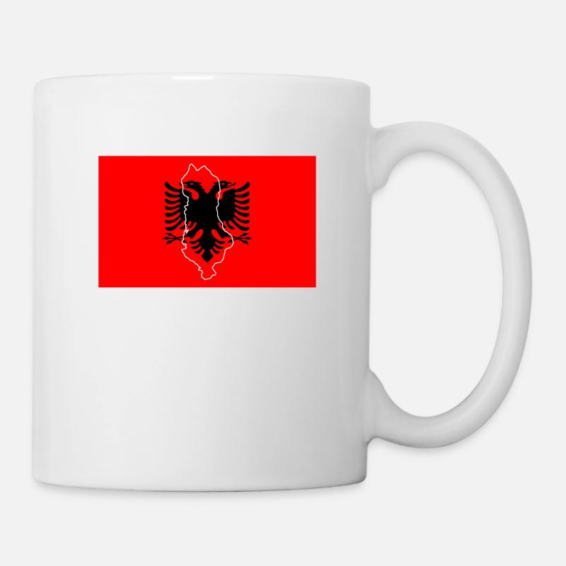 Drapeau de l’Albanie - Mug blanc - blanc