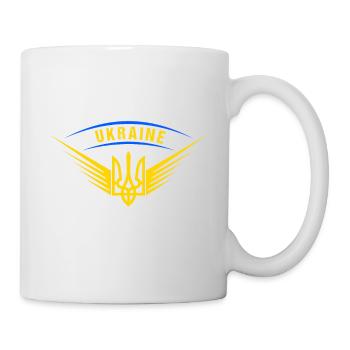 Ukraine Friede Flügel - Tasse - Weiß - Rechts