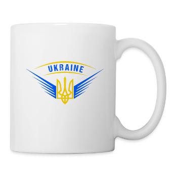 Ukraine Friede Flügel - Tasse - Weiß - Rechts