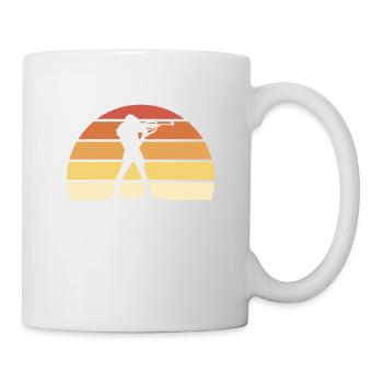 Retro Easily Distracted By Biathlon Biathlete - Mug - white - Right