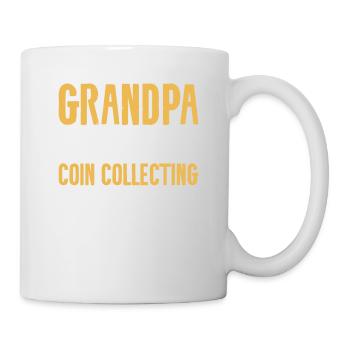 Grand-père est mon nom, la collection de pièces est ma pièce de jeu - Mug blanc - blanc - Droite