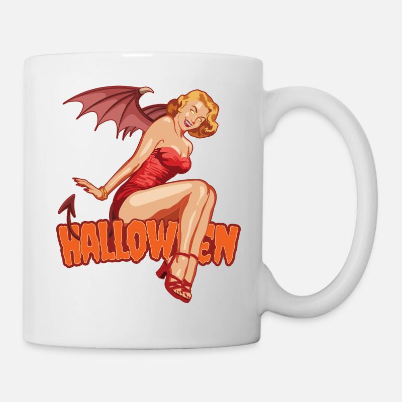 Halloween Vampir Lady Gruseliges Süßes oder Saures Outfit - Tasse - Weiß